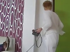 German granny meticulousness fucks the brush patient